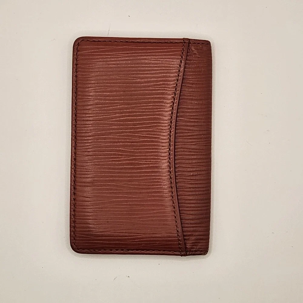 Louis Vuitton Epi Leather Pocket Organizer Kenyan Fawn Wallet Card Case Spain